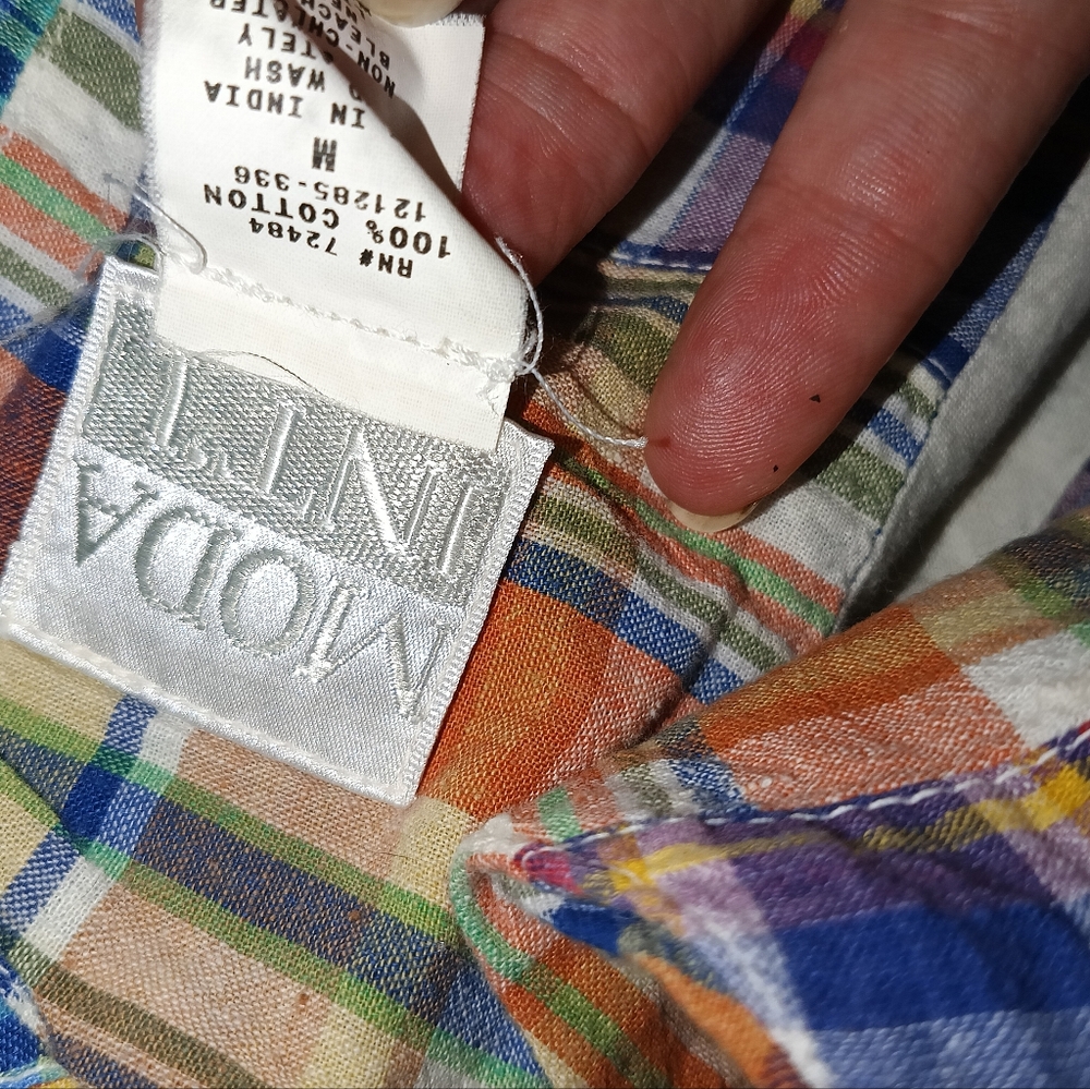 Patchwork Plaid Tie-Back Halter Top - image 5